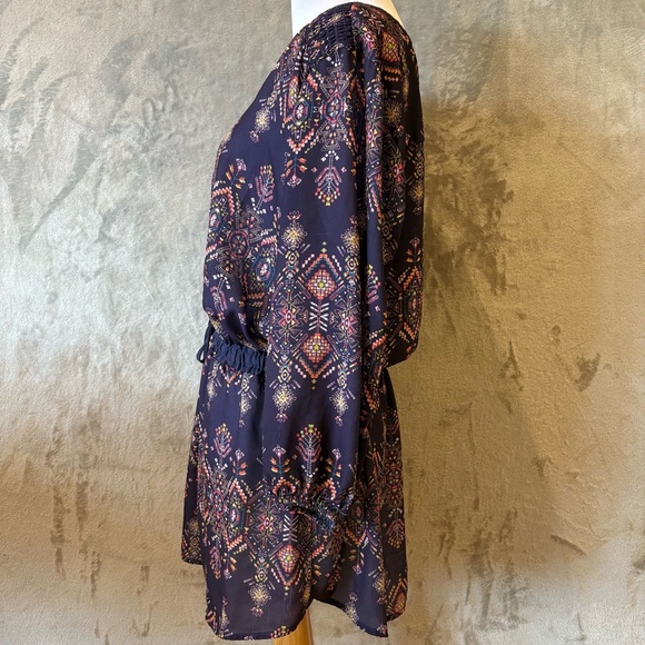 Maurices Aztec Tribal Floral Bohemian V-Neck Blouse Wmn’s Sz L - Picture 8 of 11